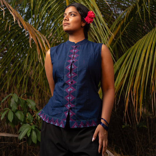 Kashish – Indigo Jacket with Belt