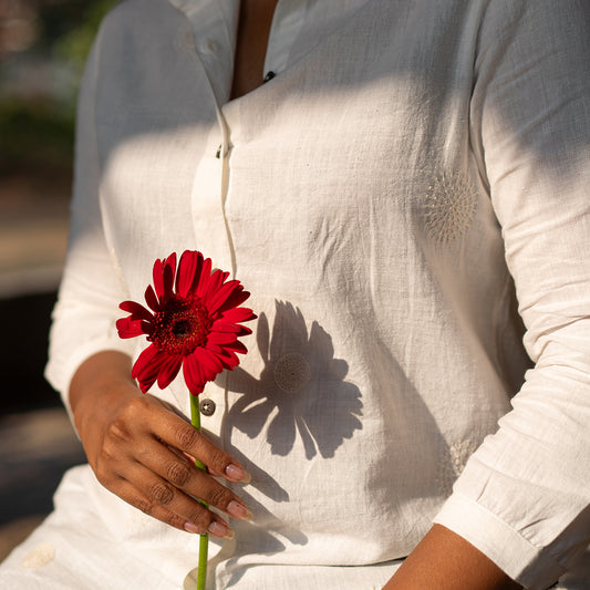 Mogra – White On White Shirt