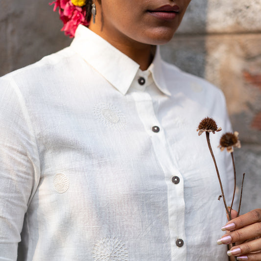 Mogra – White On White Shirt